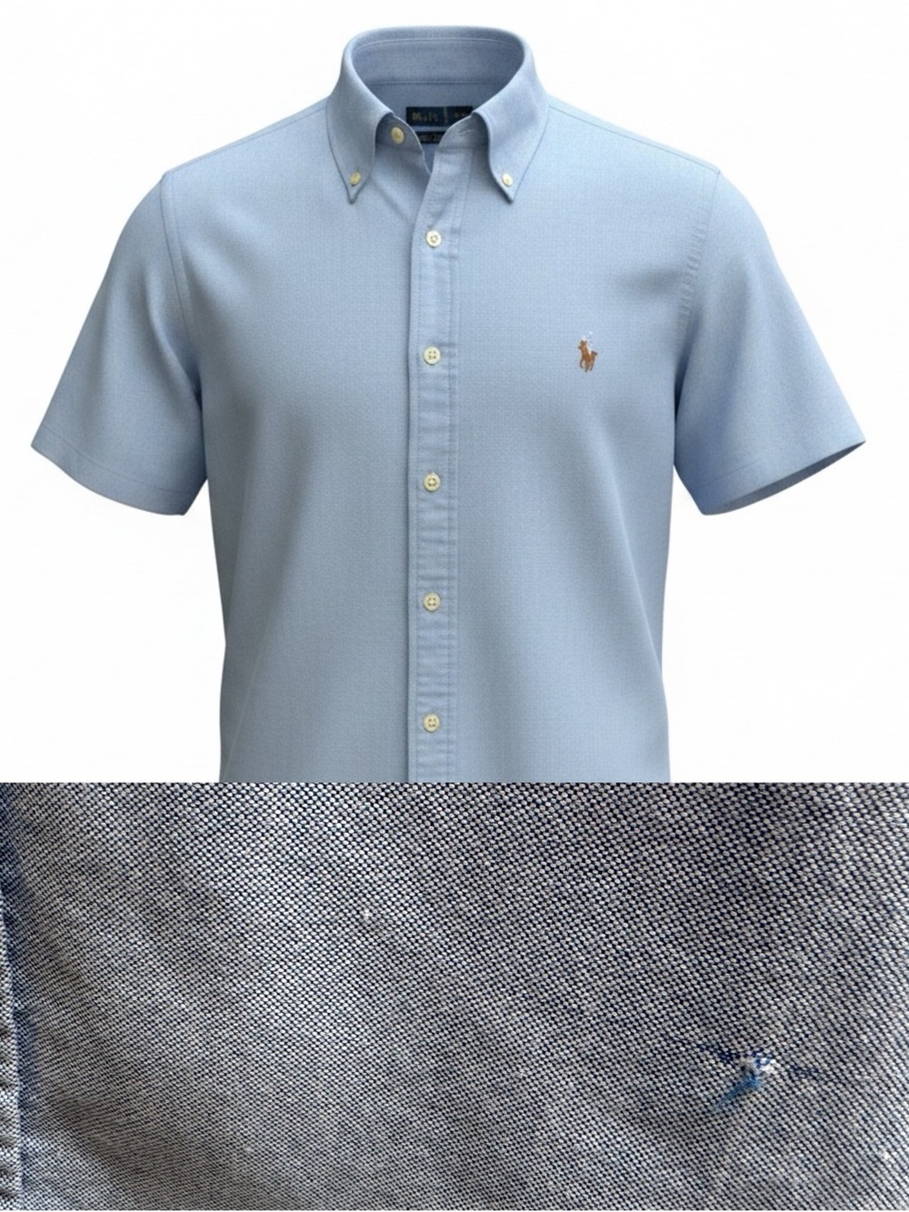 Polo Ralph Lauren Men's M Light Blue Classic Fit Short Sleeve Polo Shirt